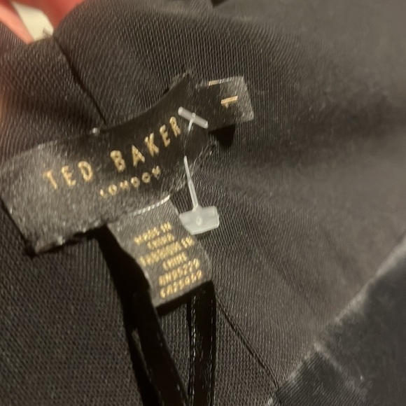 Ted Baker Cap Sleeve Ravana Front-Zip Cocktail Midi Sheath Dress Black Womens 4 - Picture 11 of 11